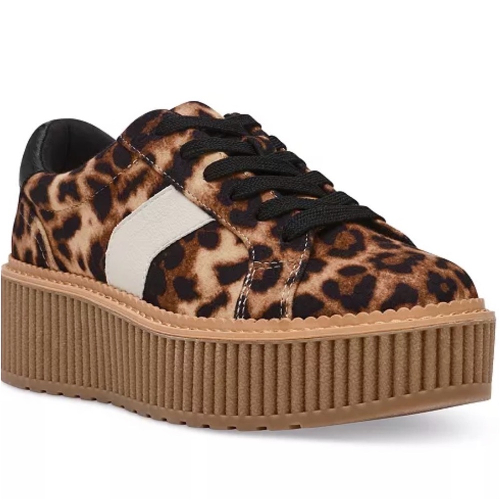 Dolce Vita Bubbles Leopard Platform Lace-Up Sneakers